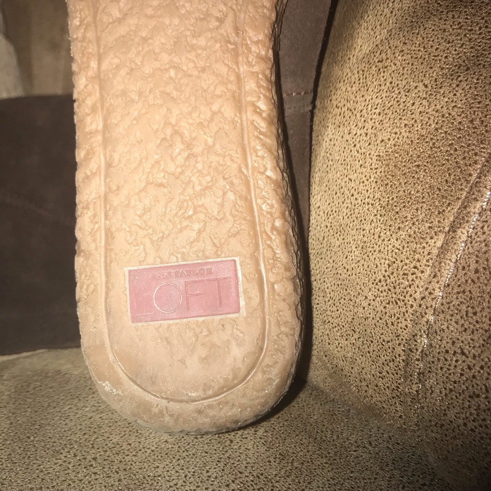 Ann Taylor loft faux fur boots